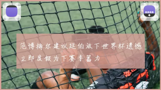 范博梅尔建议廷伯放下世界杯遗憾立即度假为下赛季蓄力