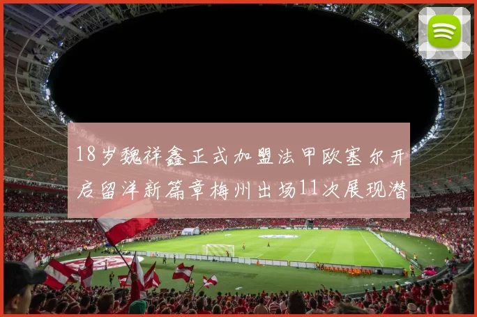 18岁魏祥鑫正式加盟法甲欧塞尔开启留洋新篇章梅州出场11次展现潜力