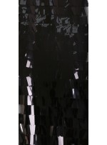 Parlak Siyah Büyük Dikdörtgen Payetli Kumaş - K201