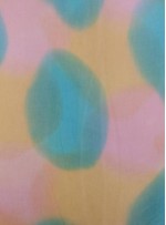 Karışık Desenli Mavi - Pembe - Sarı Empirme Şifon Kumaş - K293