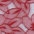 Çiçek Desenli Kırmızı Organze Kumaş - K3010