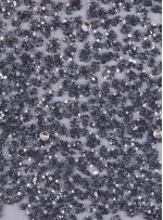 Yoğun Swarovski Taşlı - Payetli ve Boncuklu Gri Kupon Elbise - A30122