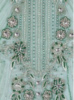 Elbise Desenli Yoğun Swarovski Taşlı - Payetli ve Boncuklu Yeşil Kupon Elbise - A30227