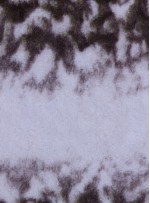 Kırık Beyaz Üzeri Karışık Kahverengi Desenli Örme Kürk - K3090
