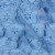 Tül Üzeri Üç Boyutlu Mavi Çiçekli Kumaş - K3205