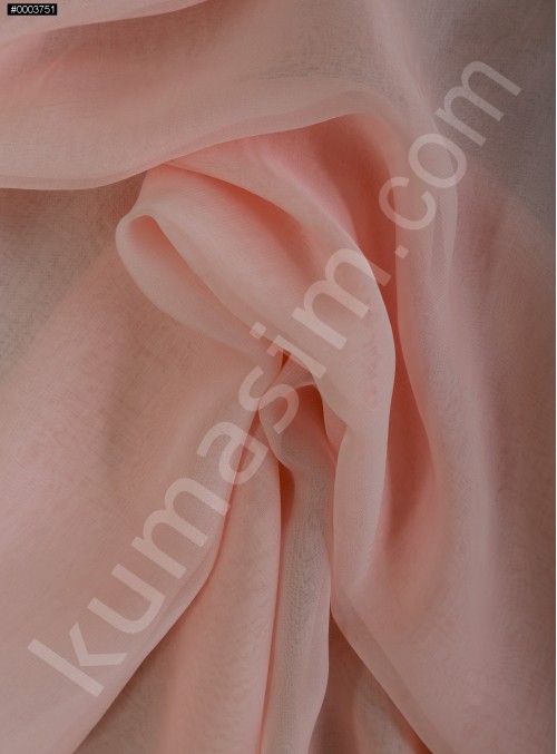 Elbiselik Pembe Polyester İpeksi Şifon Kumaş - K3339
