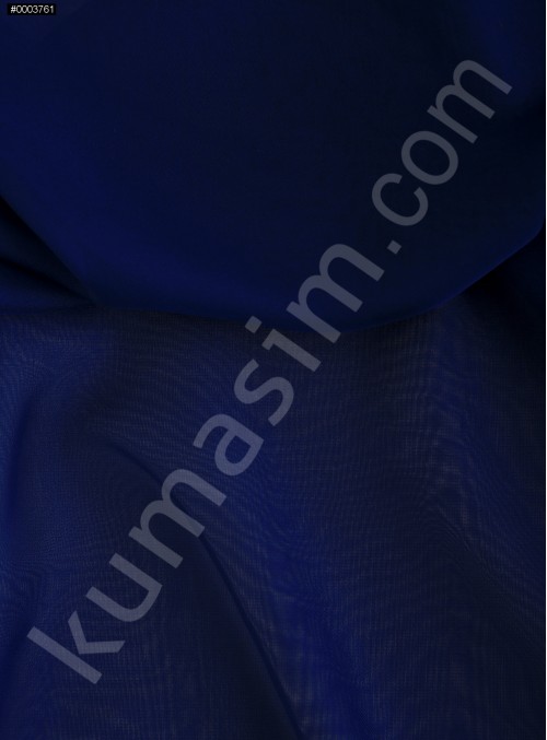 Elbiselik Saks Polyester İpeksi Şifon Kumaş - K3339
