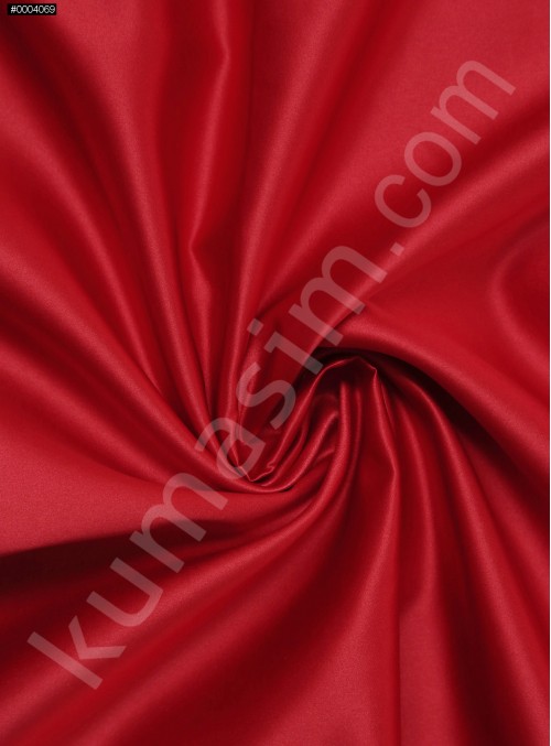 Kırmızı Polyester Düşes Saten Kumaş - 107 - K3510