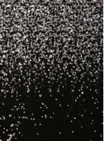 Yoğun Siyah - Gümüş Payetli Kumaş - K3519