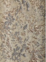 Çiçek Desenli Elbiselik - Döşemelik Lila Brokar Kumaş - K3874