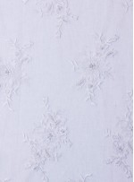 Çiçek Desenli Kesilebilir Gümüş Aplik Kumaş - K5000