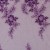 Eteği Sulu Çiçek Desenli Mor Nakışlı Lila Kordoneli Dantel Kumaş - K5061