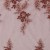 Eteği Sulu Çiçek Desenli Nakışlı Kahverengi Dantel Kumaş - K5061