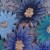 Payetli Nakışlı 3 Boyutlu Çiçek Desenli Petrol Kumaş - K5174
