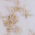 Çiçek Desenli Gold Nakışlı ve Boncuklu Abiyelik Kumaş - K5414