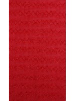 Kırmızı Yoryo Şifon Üzerine Simli Kordone İşleme Kumaş - K62000