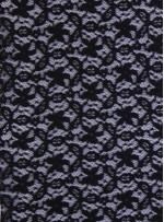 Pamuklu Dantel Kumaş  - Siyah - K8052