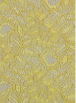 Çiçek Desenli Kordoneli Sarı c70 Dantel Kumaş - K8803