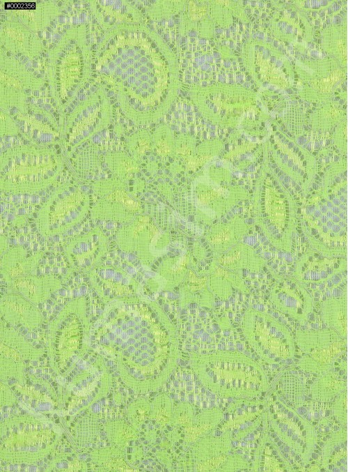 Çiçek Desenli Kordoneli Yeşil c69 Dantel Kumaş - K8803