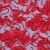 Çiçek Desenli Kırmızı Payetli Dantel Kumaş - K8824