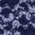 Çiçek Desenli Lacivert Payetli Dantel Kumaş - K8824
