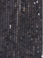 5 mm Sıvama Siyah Gümüş Payetli Kumaş - K8917