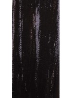 Jarse Üzeri 3 mm Sıvama Payetli Siyah Kumaş - K8933