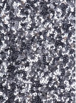5mm Yoğun Payetli Gümüş Kumaş - K8936