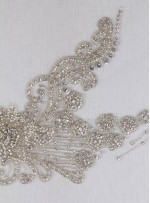 Gelinlik Swarovski Taşlı - Payetli ve Boncuklu Kupon Beyaz Elbise - A8955