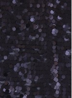 Armut Desenli Mat Siyah Payetli Kumaş - K8956