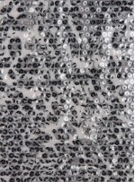 Leopar Baskılı Payet Kumaş - Siyah Beyaz - K9003