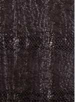 Yılan Derisi Görünümlü Kahverengi Kürk Kumaş - K9011