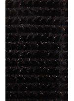 Payetli Siyah Kürk Kumaş - K9012