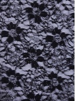 Simli ve Payetli Dantel Kumaş - Siyah Gümüş - K9081