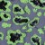 Leopar Desenli Fıstık Yeşili Payetli Abiyelik Kumaş - K9170