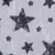 Yıldız Desenil Payet Kumaş - Siyah Beyaz - K9185