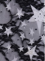 Yıldız Desenli Baskılı Dantel Kumaş - K9209