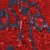 Karalama Desenli Küçük ve Büyük Payetli Kırmızı Kumaş - K9256