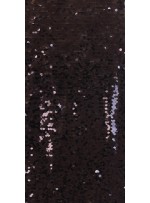 Balık Sırtı Yoğun Siyah Payetli Abiyelik Kumaş - K9292