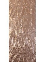 Tül Üzeri Yuvarlak ve Çubuk Payetli Kumaş - Gold c12 - K9338