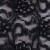 Çiçek Desenli Gümüş Simli Siyah Dantel Kumaş - K9342