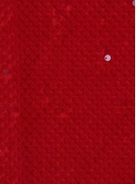Kadife Üzeri Kadife Payetli Kumaş - Kırmızı c7 - K9360