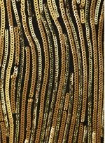 Karışık Desenli Abiyelik Gold Payetli Kumaş - K9412