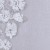 Çiçek Desenli Beyaz Payetli Aplike Kumaş - K9467