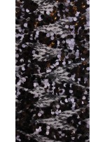 Dantel Üzeri Büyük Payetli Siyah Kumaş - K9476