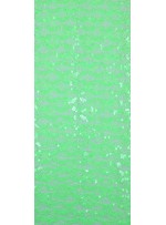 Dantel Üzeri Dalge Desenli Payetli Kumaş - Fıstık Yeşili c2 - K9477