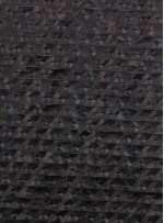 Tül Üzeri Baklava Desenli Siyah Deri Kumaş - K9500