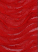 Yay Desenli 3 Boyutlu Lazer Kesim Kırmızı Kumaş - K9563
