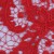 Çiçek Desenli Kalın Kordoneli Güpür Kırmızı Kumaş - K9580