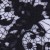 Çiçek Desenli Kalın Kordoneli Güpür Siyah Kumaş - K9580